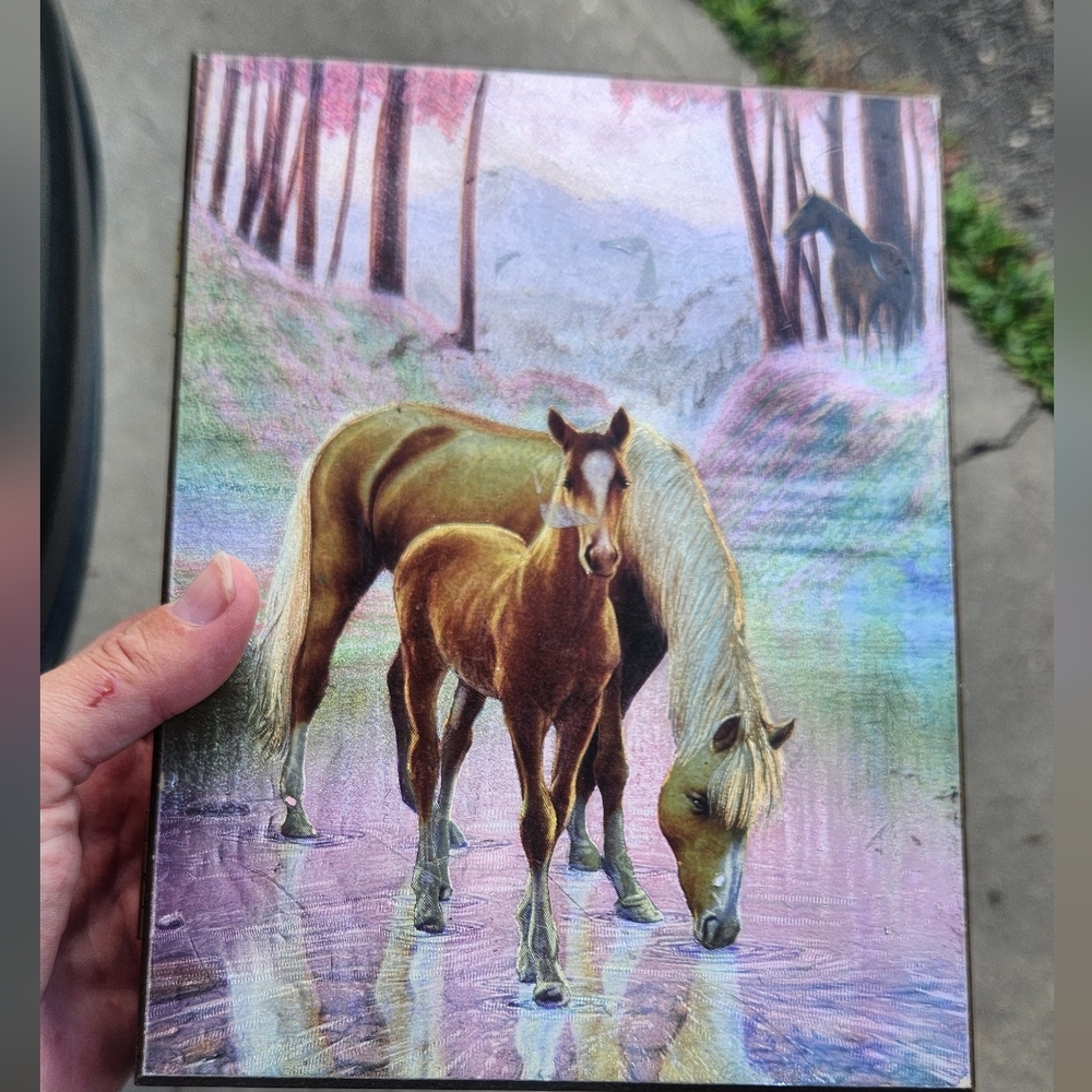 Vintage Horse Picture Jewelry Box